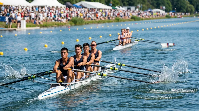 The fast water of the Bosbaan course in Amsterdam will test the physical resilience of the world's top scullers.