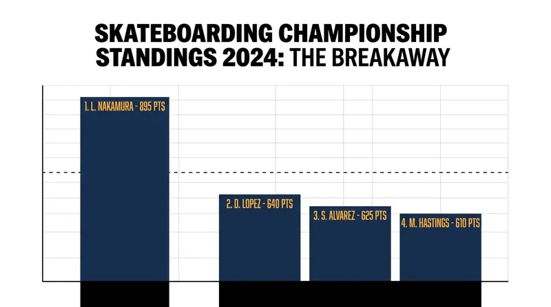 The 2026 SLS Men's Arena standings show a distinct gap between first place and the veteran chase pack.