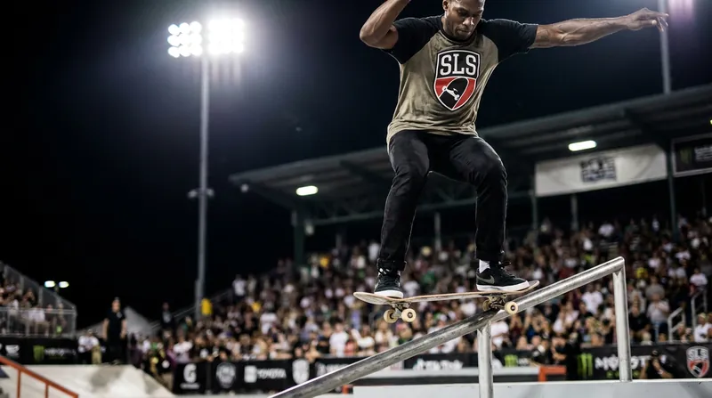 Power skaters like Cordano Russell offer a stylistic contrast to the hyper-technical rail skating of the youth movement.
