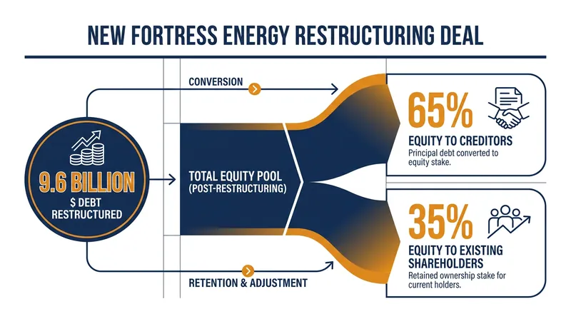 The New Fortress Energy restructuring plan allowed existing shareholders to retain a 35 percent stake in the surviving company.