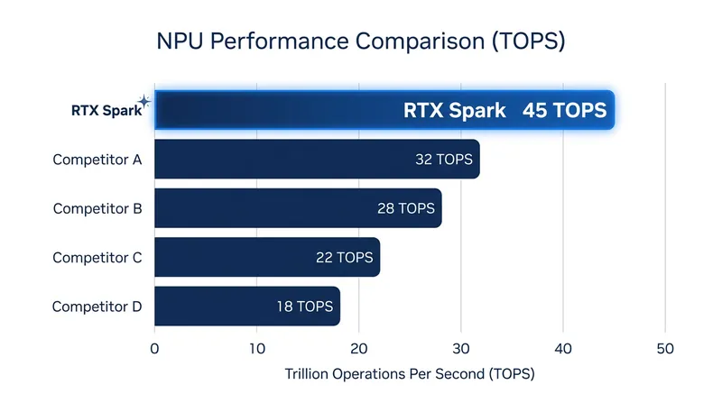 The RTX Spark meets Microsoft's 40+ TOPS requirement for localized, on-device AI processing.