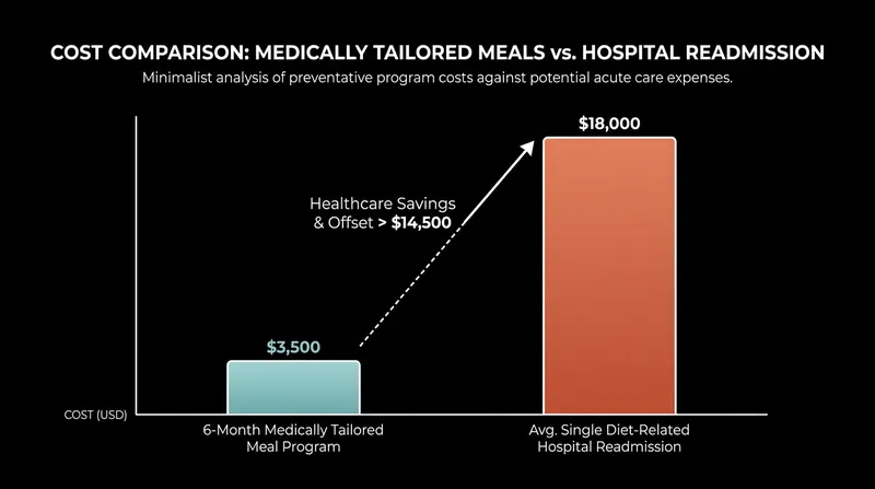 A Massachusetts Medicaid analysis found that meal programs offset 98% of their own costs through reduced medical emergencies.