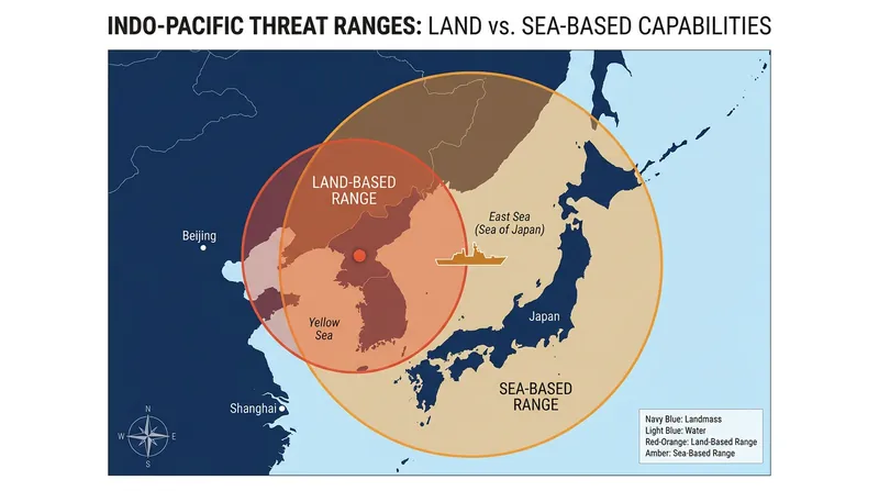 Sea-based launch platforms allow North Korea to bypass forward-facing missile defense radars.