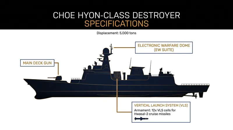 The Choe Hyon-class represents North Korea's largest domestically built surface combatant.