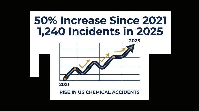 Data from environmental watchdogs shows a sharp upward trend in industrial chemical incidents.