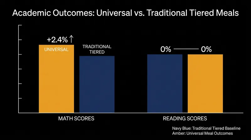 Research indicates that improved nutrition provides a measurable boost to math performance, though reading scores remain largely unaffected.