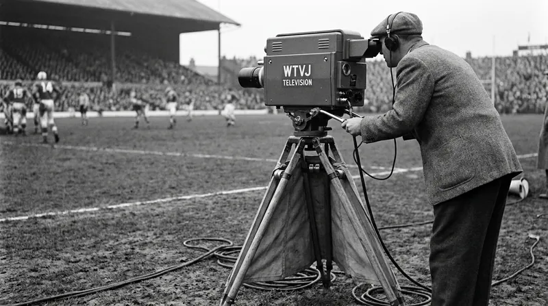 Early television cameras were massive, stationary machines that struggled to capture the pace of the game.