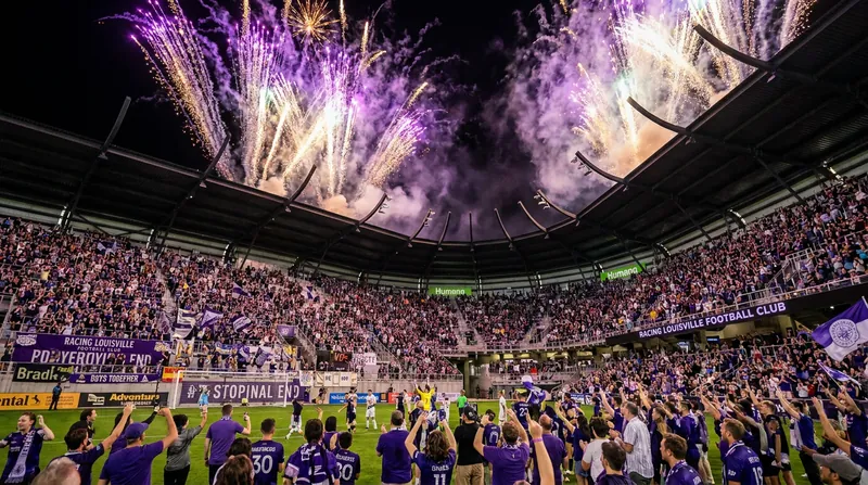 A crowd of 10,572 fans celebrated the Independence Day victory and fireworks at Lynn Family Stadium.