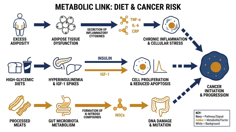Modern oncology increasingly views cancer through a metabolic lens, where diet directly influences cellular inflammation and hormone signaling.