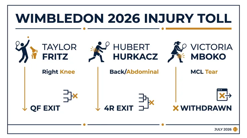 High-profile injuries have defined the late stages of the 2026 grass-court season.