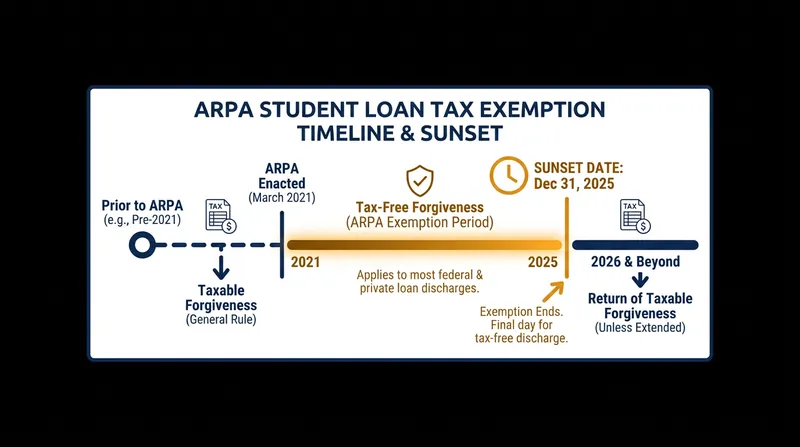 The ARPA tax exemption for student loan forgiveness officially expired at the end of 2025.