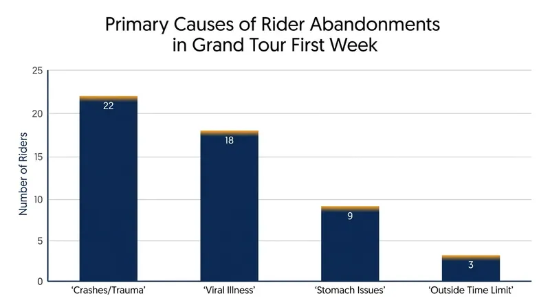 While crashes dominate the headlines, viral illnesses and stomach issues have quietly thinned the 2026 peloton.