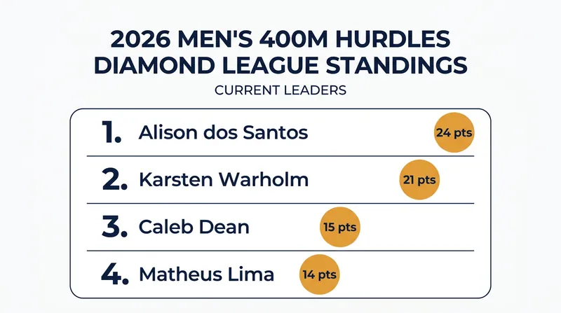 Current Diamond League standings ahead of the Monaco Herculis meeting.