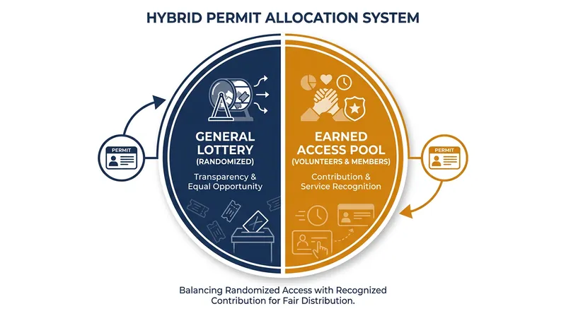 Federal pilot programs are testing hybrid allocations to balance conservation funding with equitable public access.