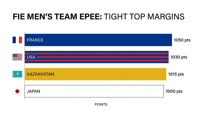 Zonal championship results have brought the United States and Kazakhstan within striking distance of the European leaders.