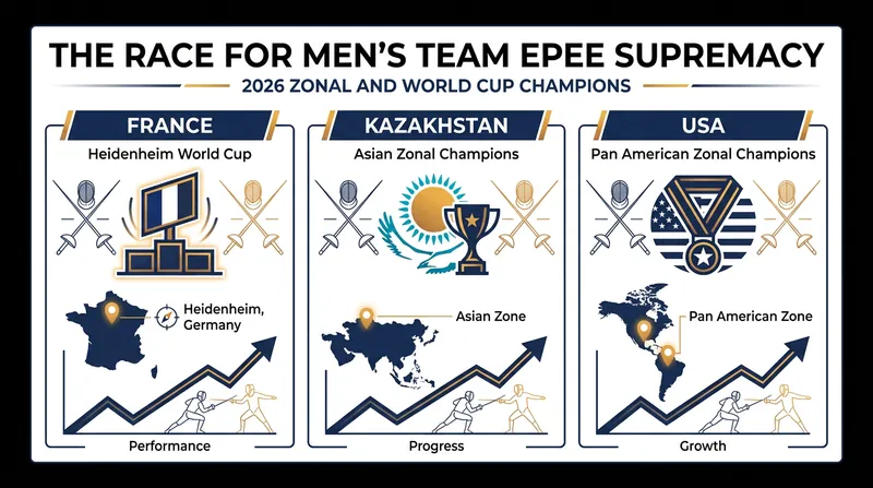 Recent major tournament victories have split the Men's Team Epee field among three different continents.