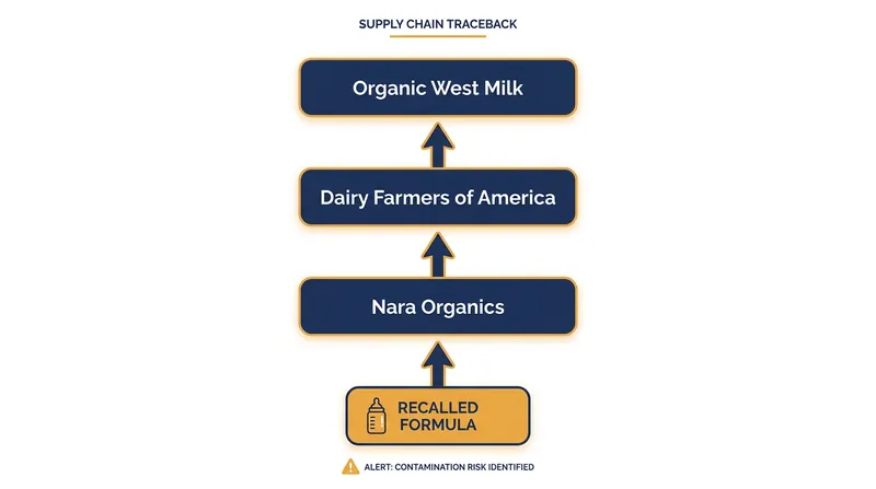 Investigators are tracing the contamination through the premium formula supply chain.