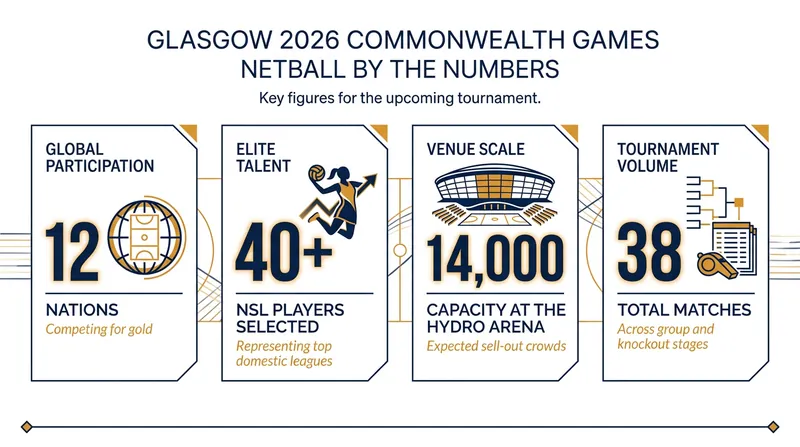Key figures heading into the Glasgow 2026 Commonwealth Games netball tournament.