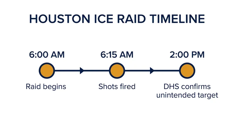 Timeline of the fatal Houston immigration sweep.