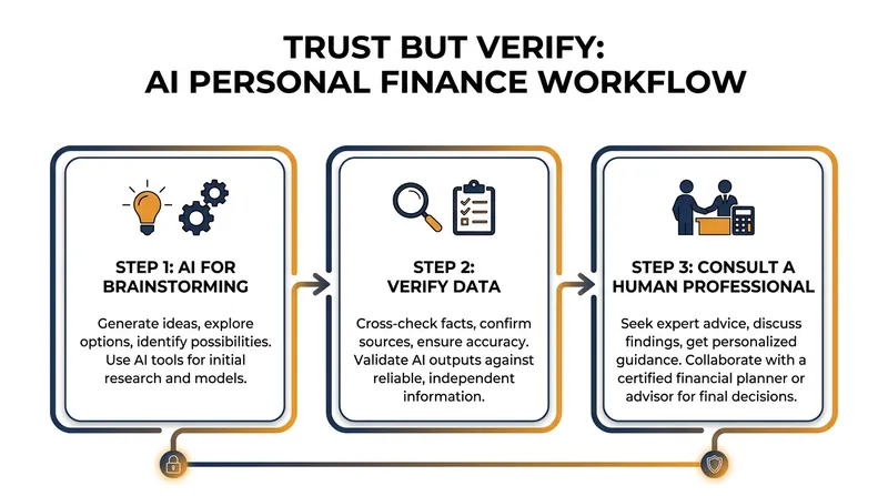 Experts recommend using AI as a starting point for financial education, not as a definitive authority.