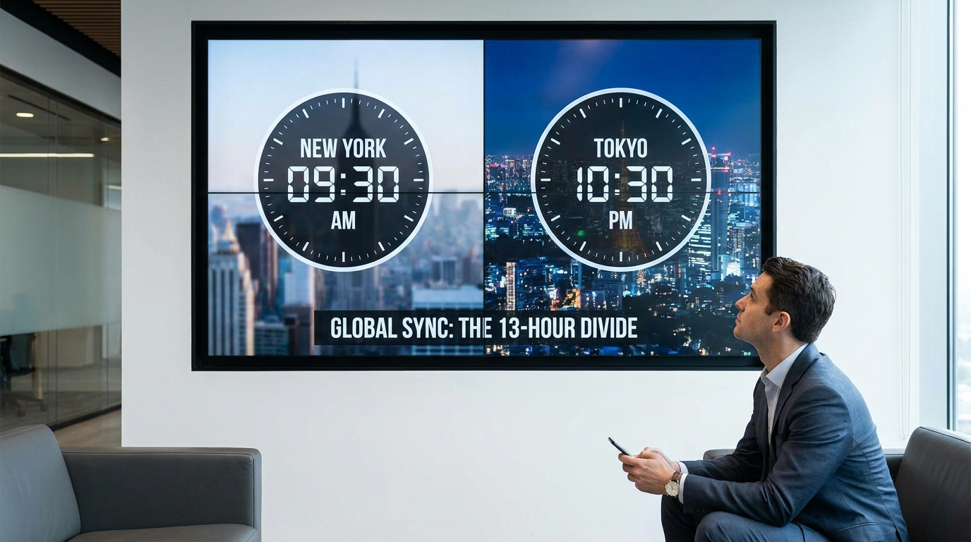Multinational companies must balance employee downtime with the logistical realities of global time zones.