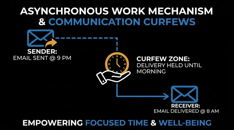 Communication curfews delay the delivery of non-urgent messages until the recipient's working hours.
