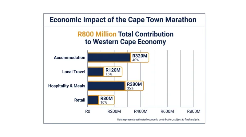 The marathon is projected to inject hundreds of millions of Rand into the local hospitality and tourism sectors.