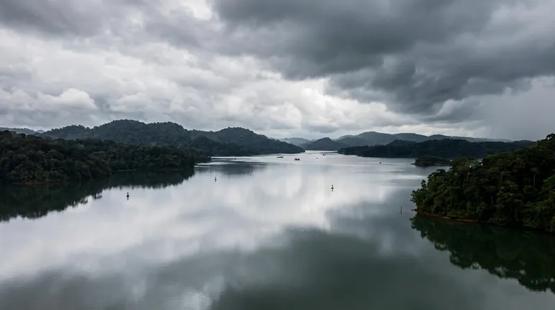 Gatun Lake provides water for both the canal's locks and half of Panama's population.
