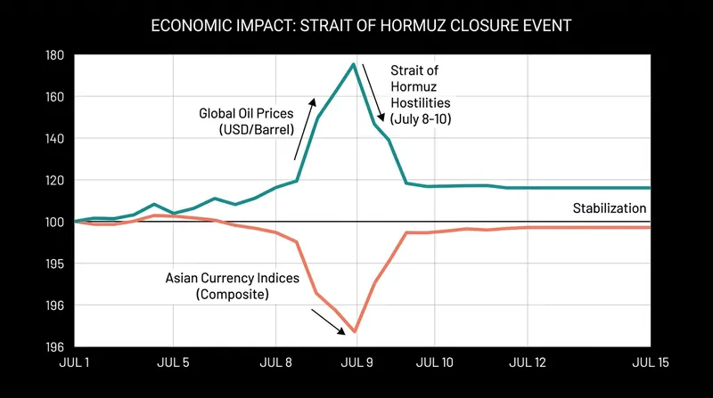 Global markets reacted violently to the renewed strikes before stabilizing on news of the new truce.