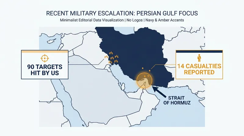 The brief collapse of the ceasefire saw intense military exchanges across the Persian Gulf.