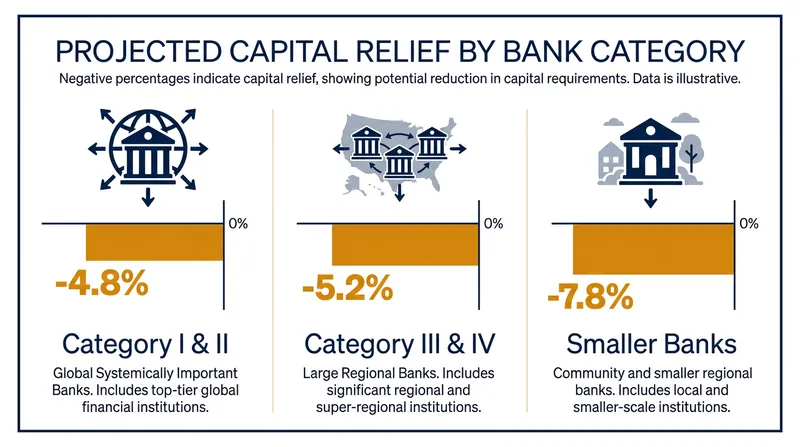 The March 2026 reproposal abandons the previously planned 19% capital increase, instead delivering net capital relief across all banking tiers.