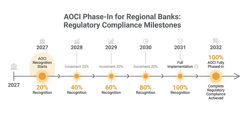 Category III and IV banks will have five years to fully absorb the impact of recognizing unrealized securities losses in their regulatory capital.