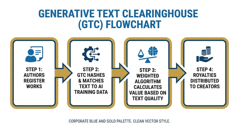 The newly established Generative Text Clearinghouse will function similarly to ASCAP or BMI in the music industry.