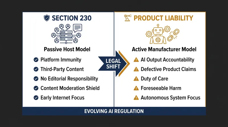 Plaintiffs argue that AI chatbots are manufactured products, not passive message boards protected by Section 230.