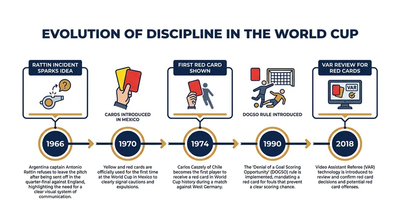 The evolution of the penalty card from a traffic-light concept to a technologically reviewed sanction.