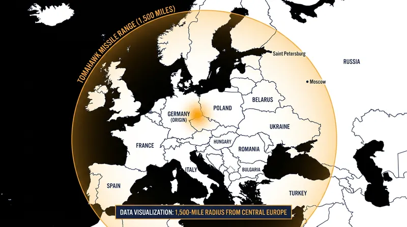 The estimated 1,500-mile range of the Tomahawk cruise missile provides Germany with unprecedented deep-strike capabilities.