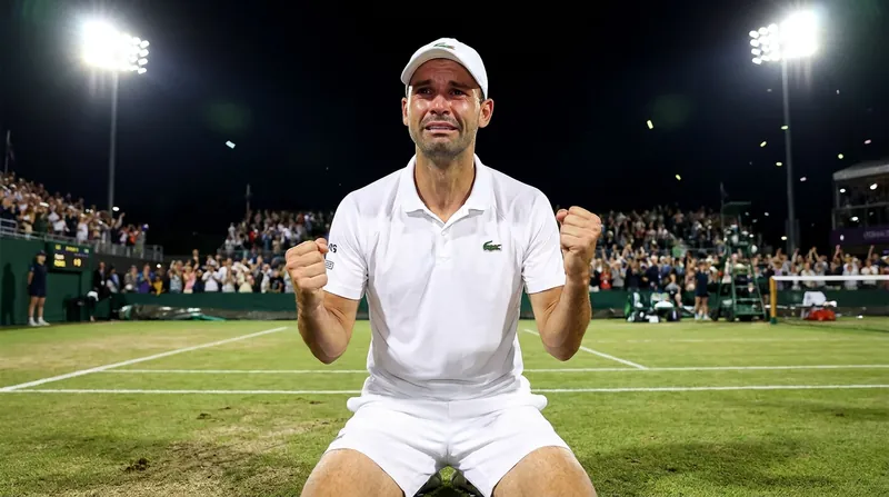 Dimitrov was overcome with emotion after defeating No. 15 seed Jakub Mensik in the second round.