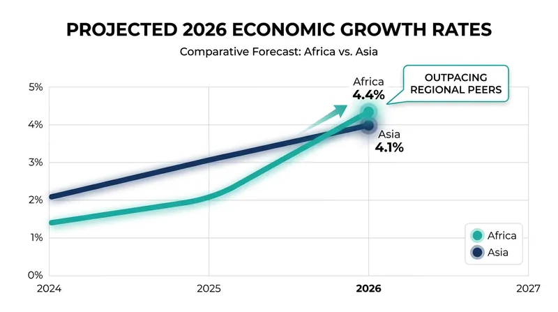 For the first time in recent history, African economic growth is projected to outpace Asia's.