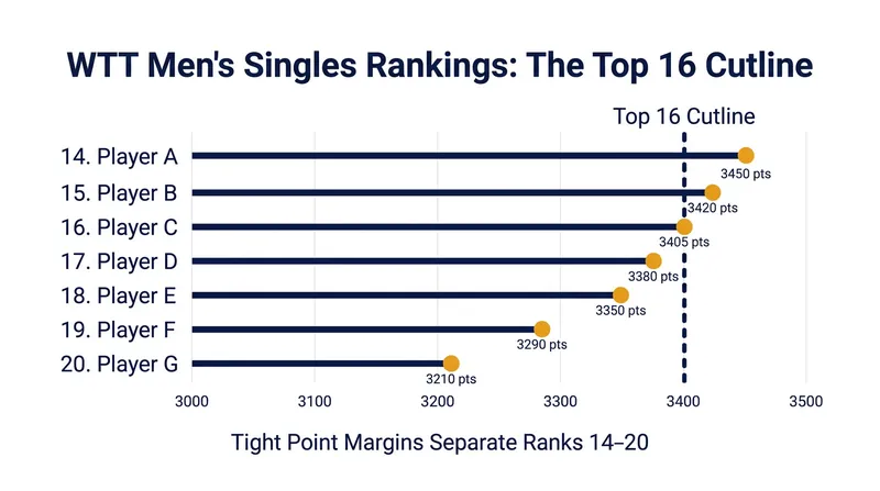 The race for the WTT Finals remains incredibly tight, with less than 200 points separating the bubble players.