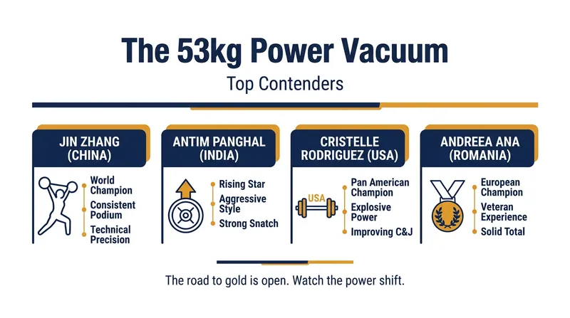 The leading contenders vying for the #1 world ranking at 53kg.