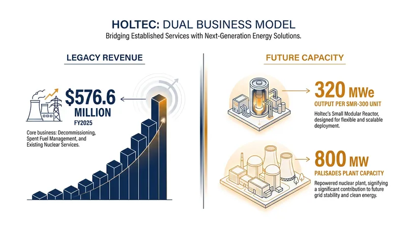 Holtec aims to leverage its established revenue streams to fund the capital-intensive development of its small modular reactors.