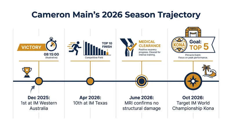 Cameron Main's adjusted path toward the Ironman World Championship.