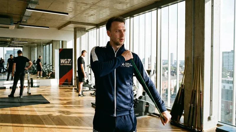 Modern snooker professionals incorporate rigorous gym routines to protect against repetitive strain injuries.
