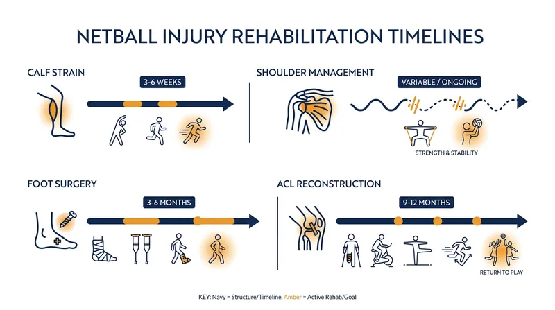 Standard rehabilitation timelines highlight why medical teams prioritize long-term recovery over rushed returns.