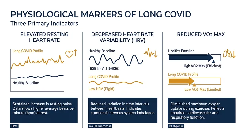 The physiological signature of Long COVID as captured by continuous wearable monitoring.