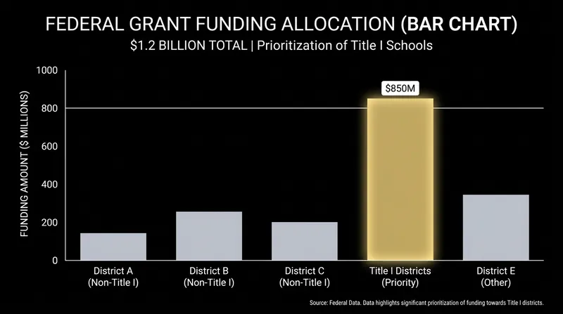 Federal funding is heavily weighted toward equipping under-resourced schools with new assessment technology.