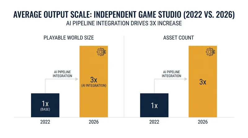 Small independent teams are leveraging AI pipelines to build games with unprecedented scale.