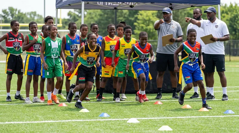 The event includes an elite talent identification workout for NFL scouts.