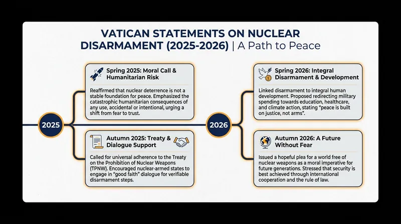 A summary of Pope Leo XIV's documented statements on nuclear arms.