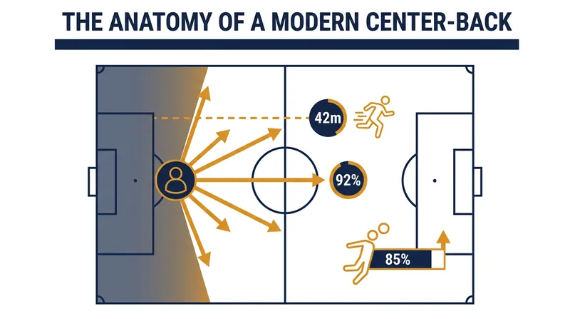 Today's central defenders must combine physical dominance with elite technical distribution.